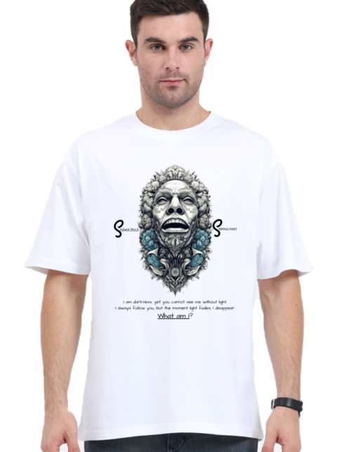 Man's Oversized Classic T-Shirt – Silence Kills, Shadows Feast