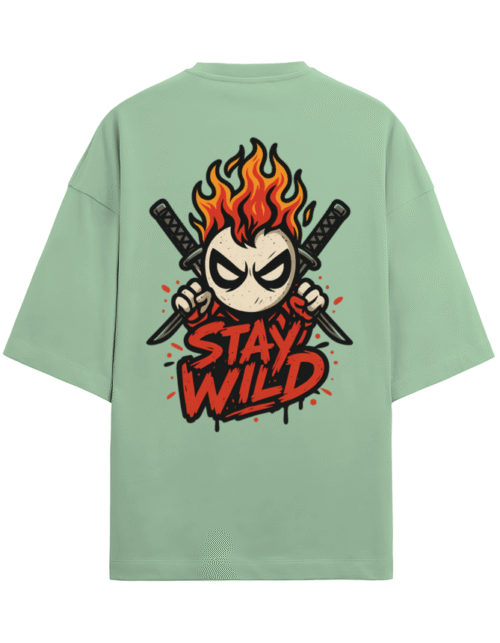 Unisex Terry Oversized Tee | Multicolur - Stay Wild
