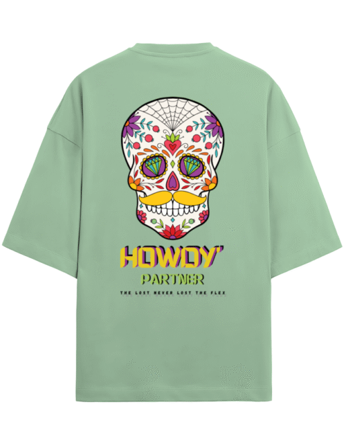 Unisex Terry Oversized Tee | (Multicolour) - Howdy Partner